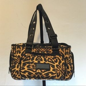 Nicole Miller Leopard Pet Carrier Purse